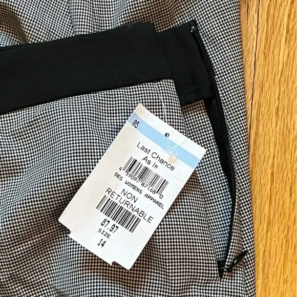 BOSS Hugo Boss Black White Houndstooth Pull On Pants | Size 14 - Picture 8 of 11